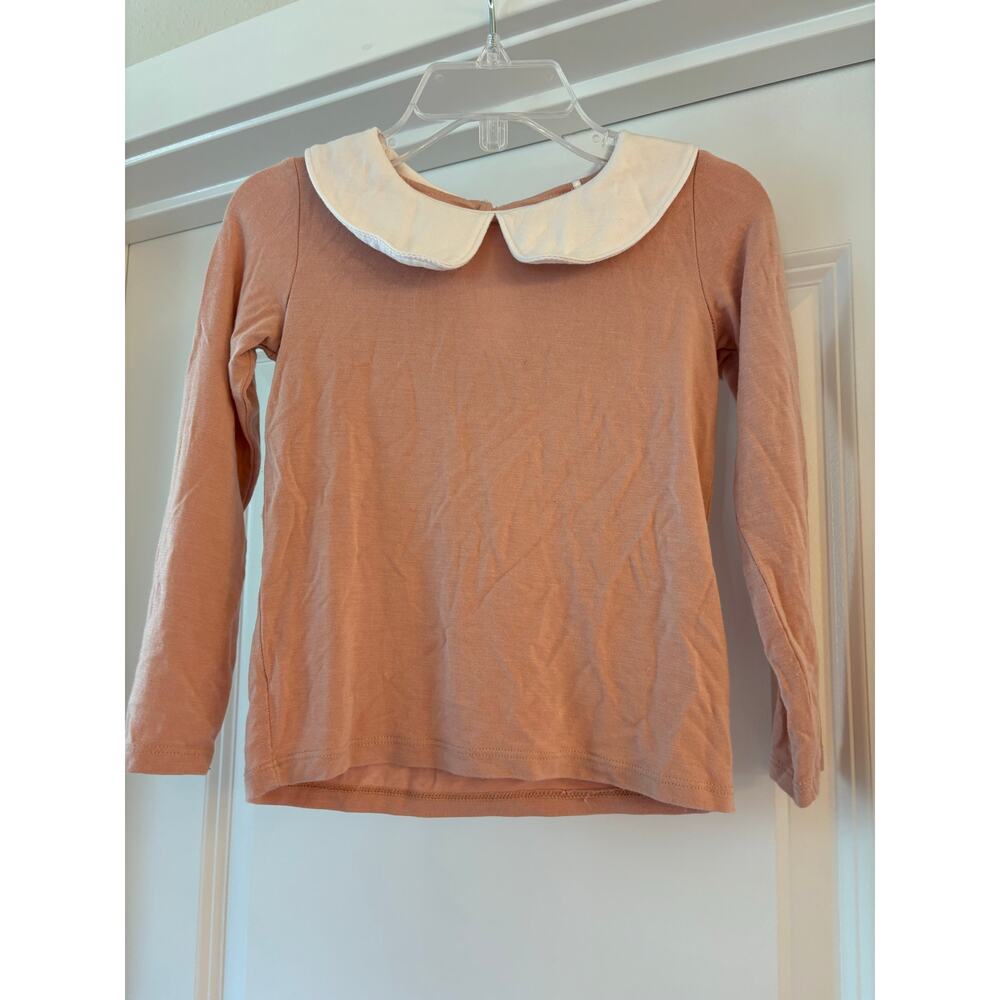 Posh Peanut Mauve Peter Pan Collar long sleeve top Size 4T